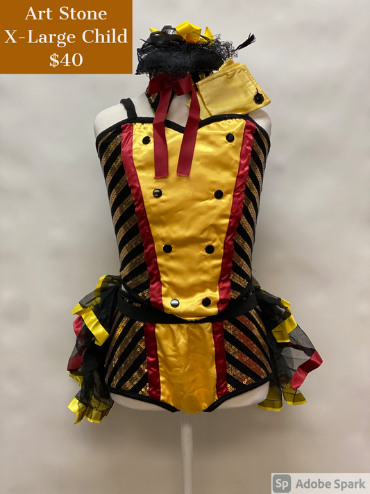 Child X-Large Yellow Black Stripped Costume