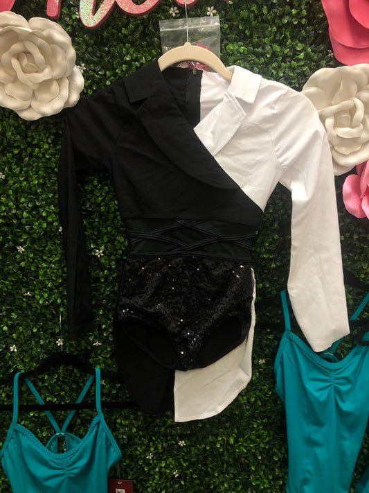 Child Intermediate Black White Tuxedo Costume