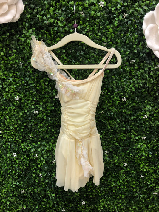 Child Small Cream Ruffle Costume