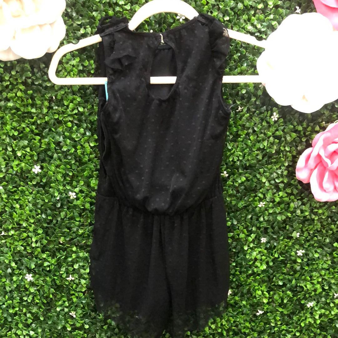 Child Medium Black Lace Romper Costume