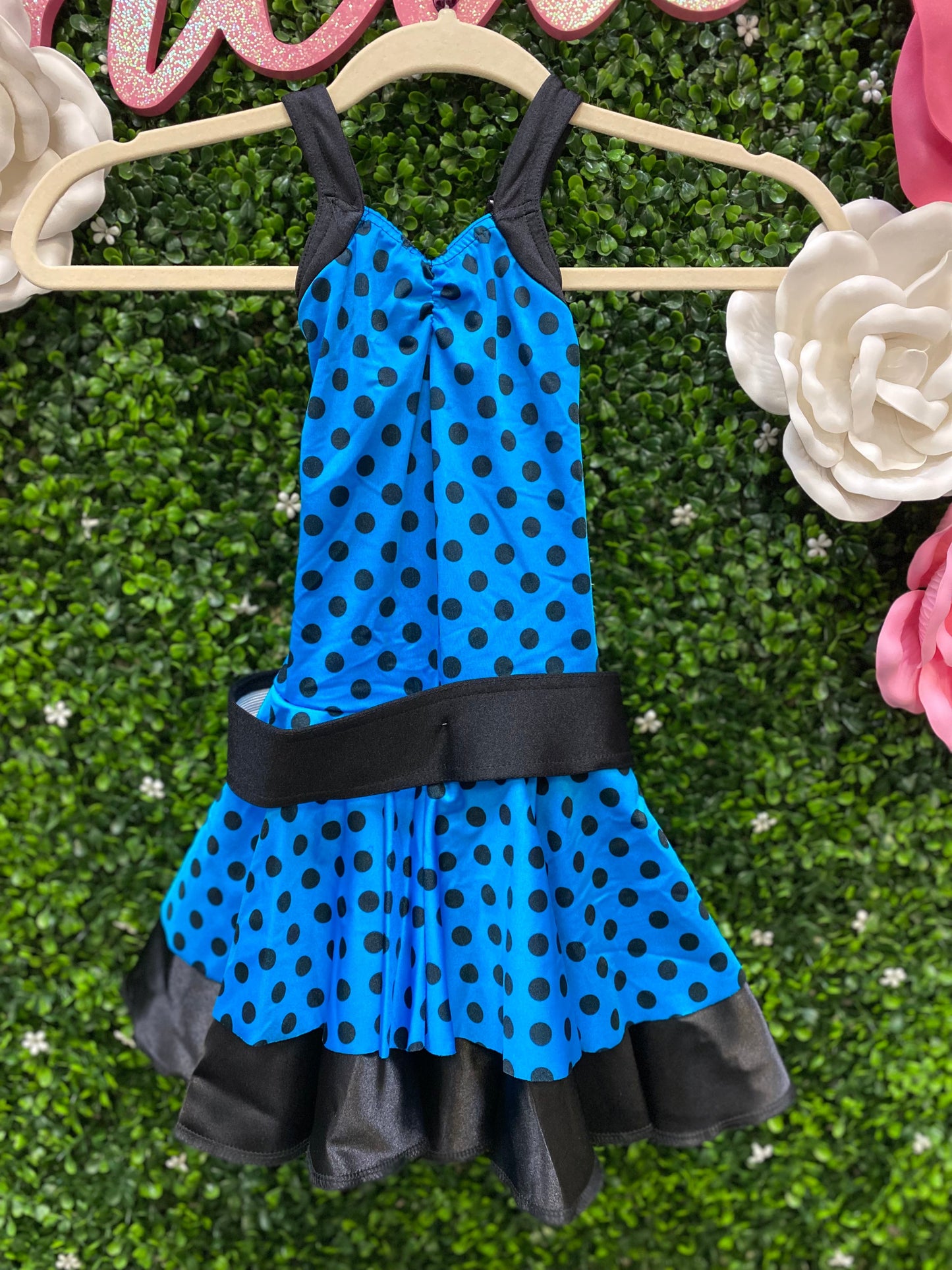 Child Small Blue/Black Polka Dot Costume