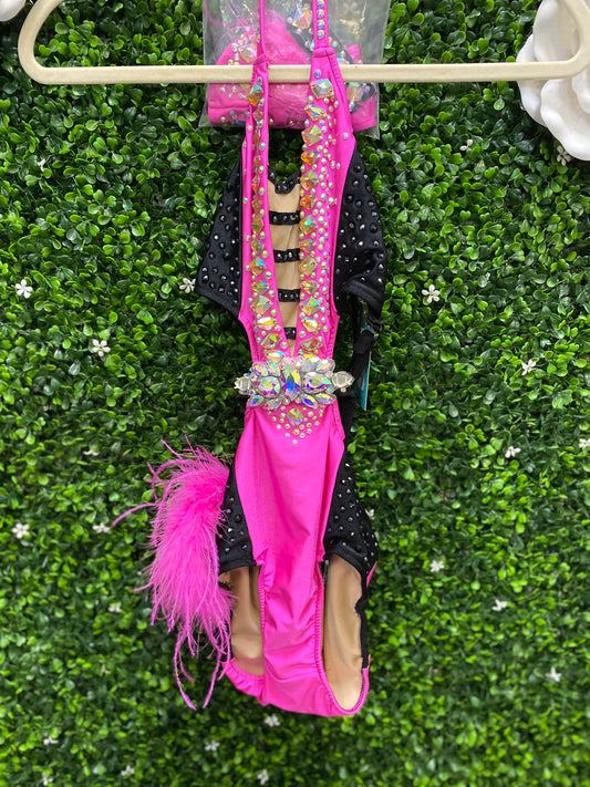 Child Large Pink and Black Costume