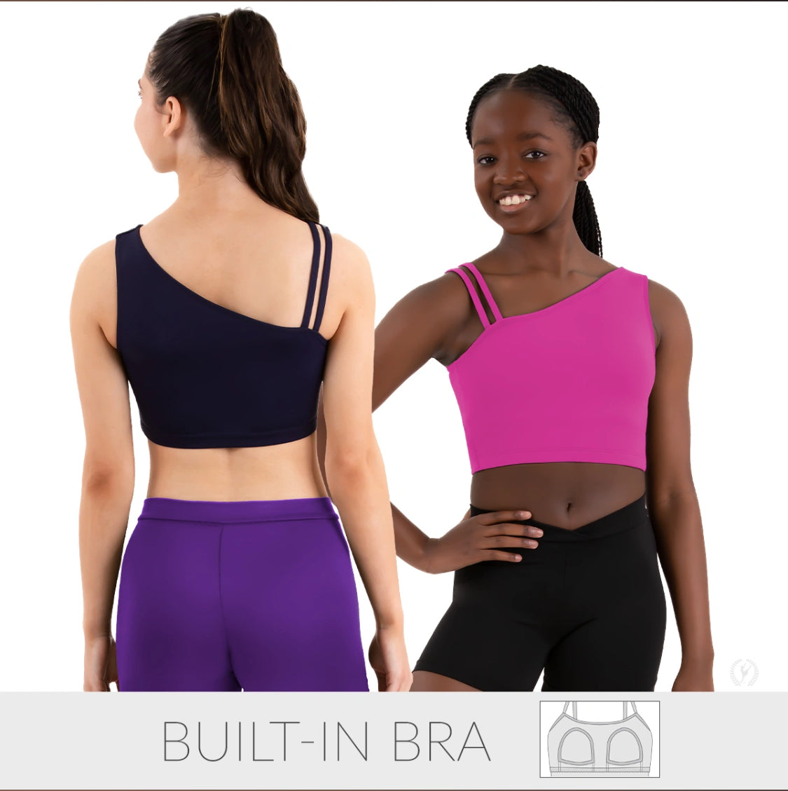 Eurotard Asymmetrical Long Line Bra - Adult