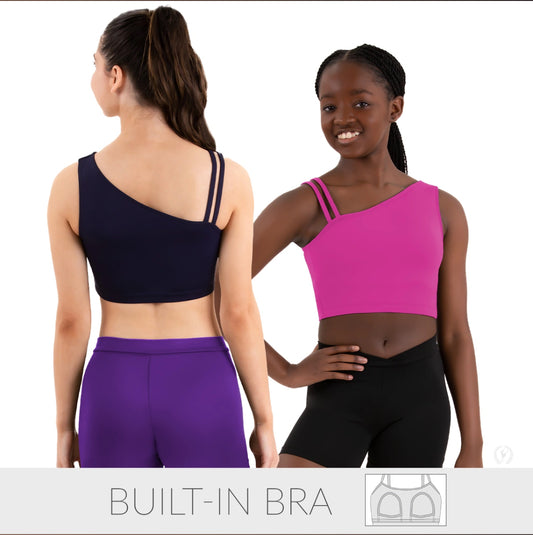 Eurotard Asymmetrical Long Line Bra - Adult