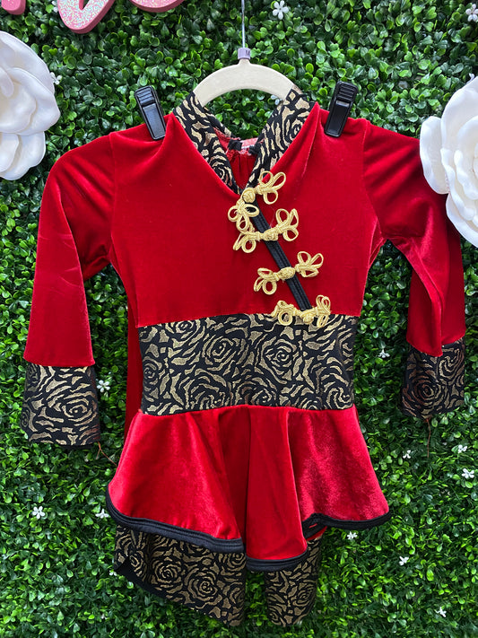 Child Medium Red Velvet Costume