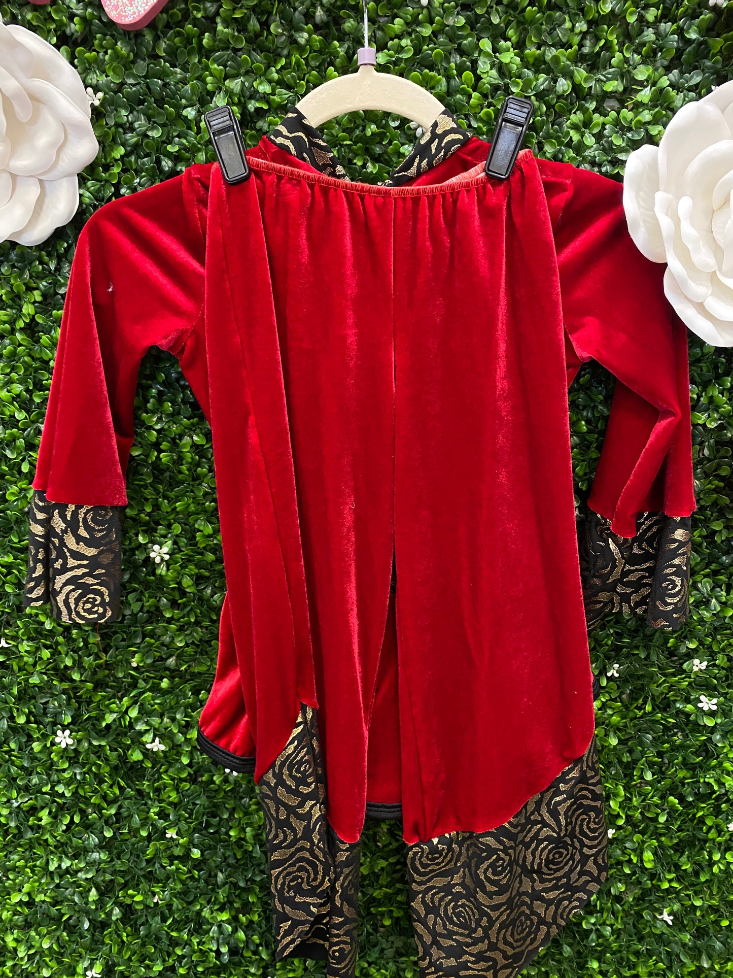 Child Medium Red Velvet Costume