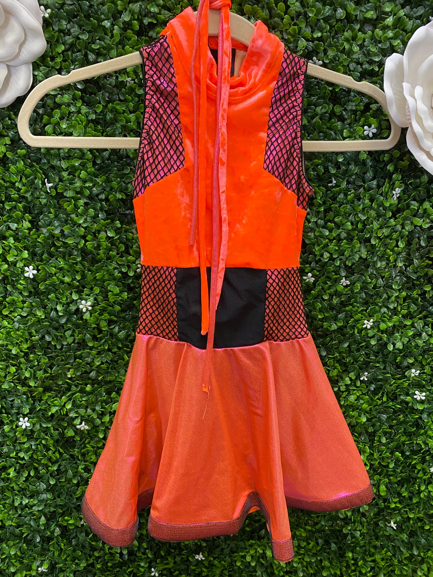 Child Medium Orange and Pink Net Costume