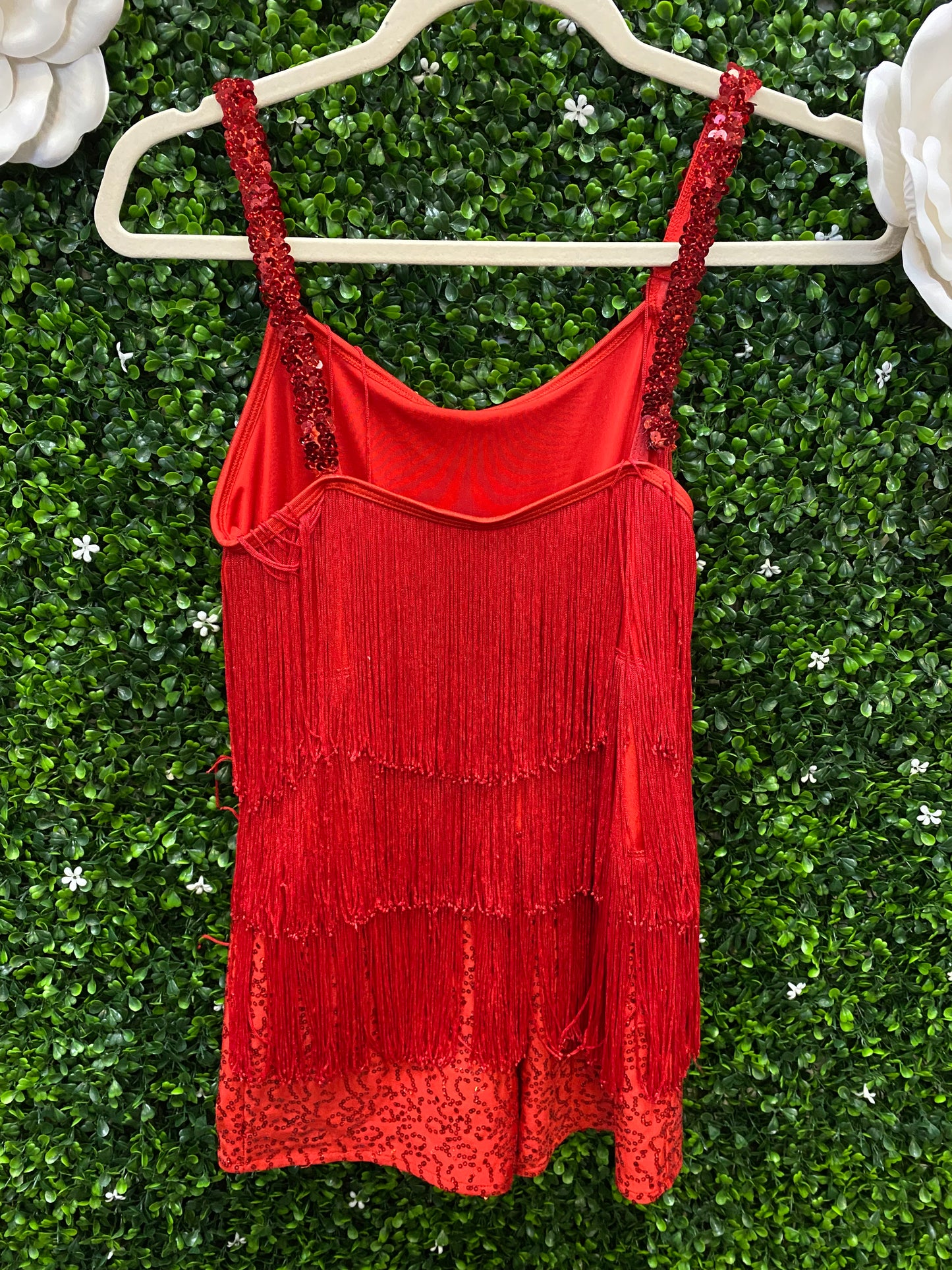 Child Large Red Fringe Costume