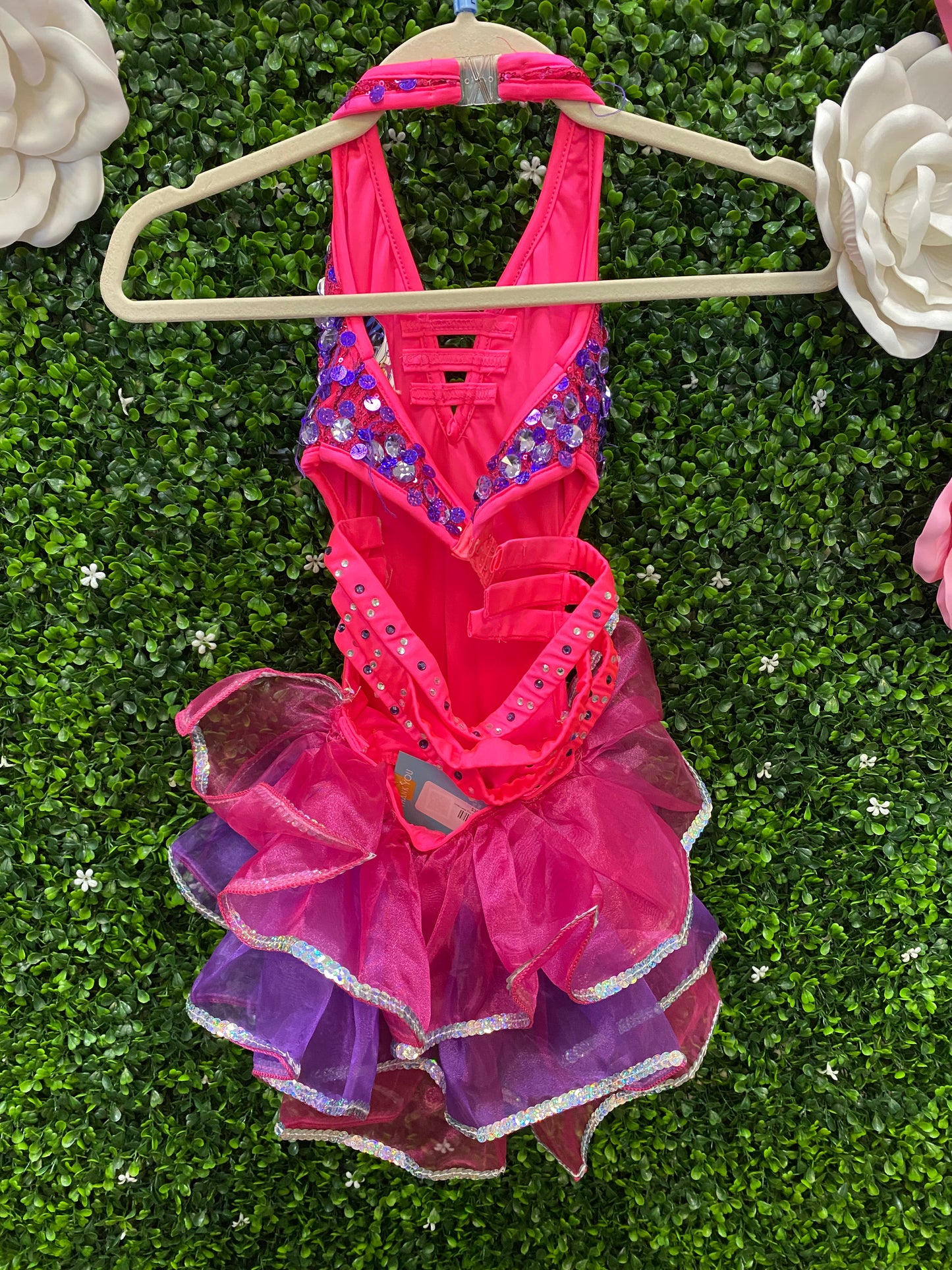 Child Large Pink Purple Sequin Costume