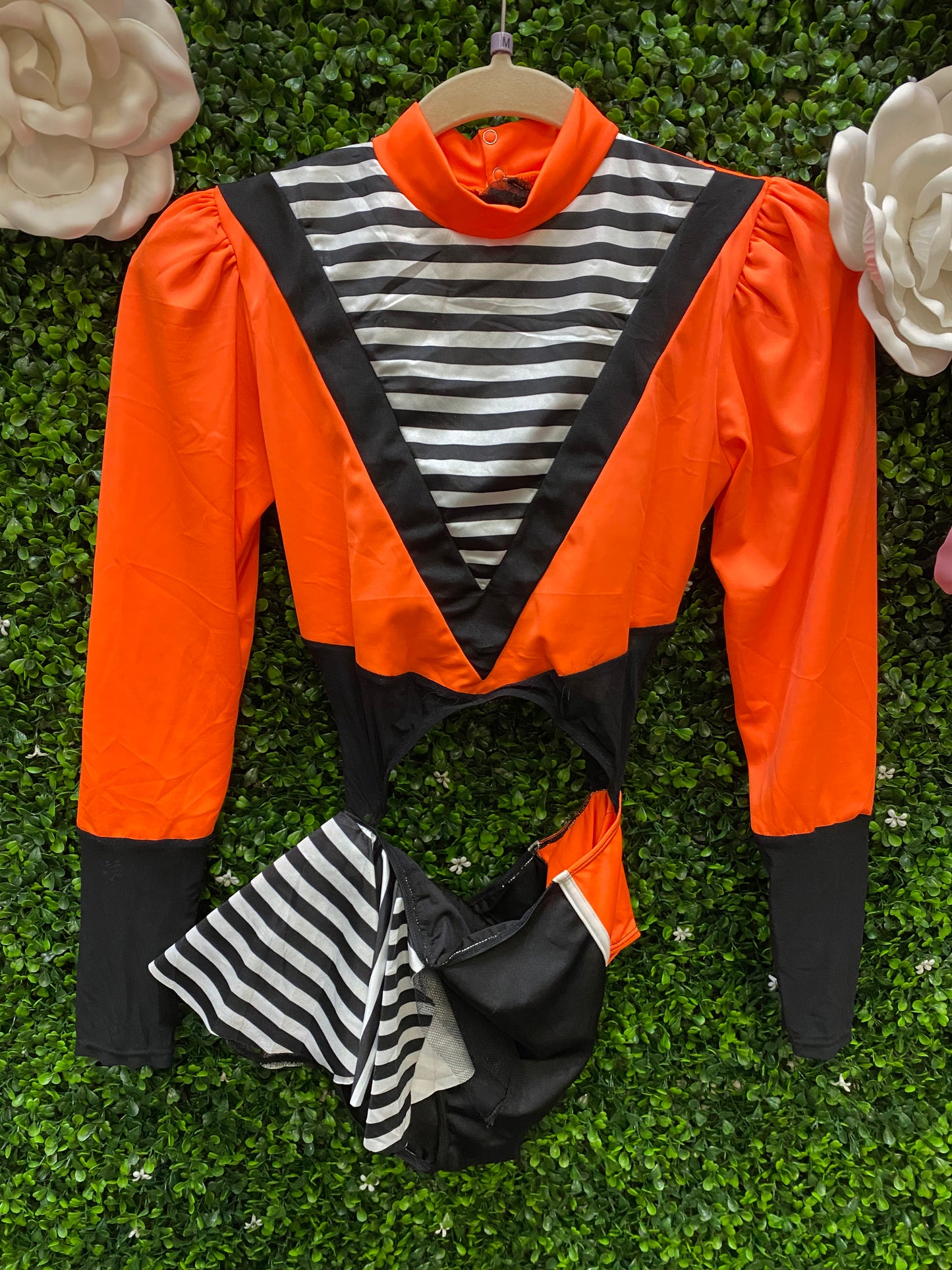 Adult Medium Orange and Black Leotard Costume