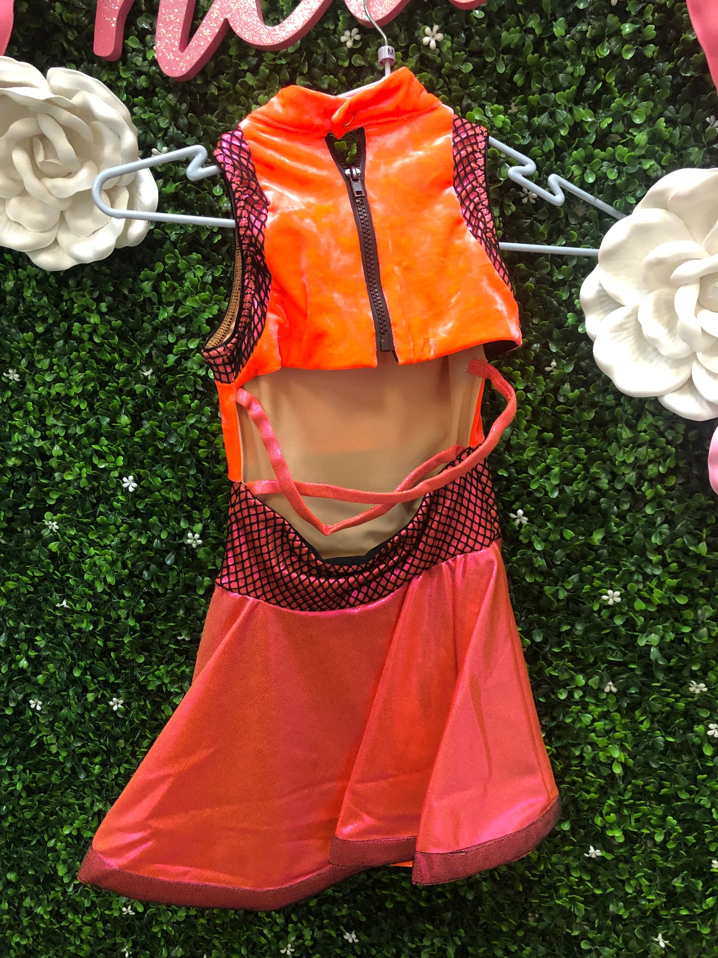 Child Medium Orange Pink Costumr