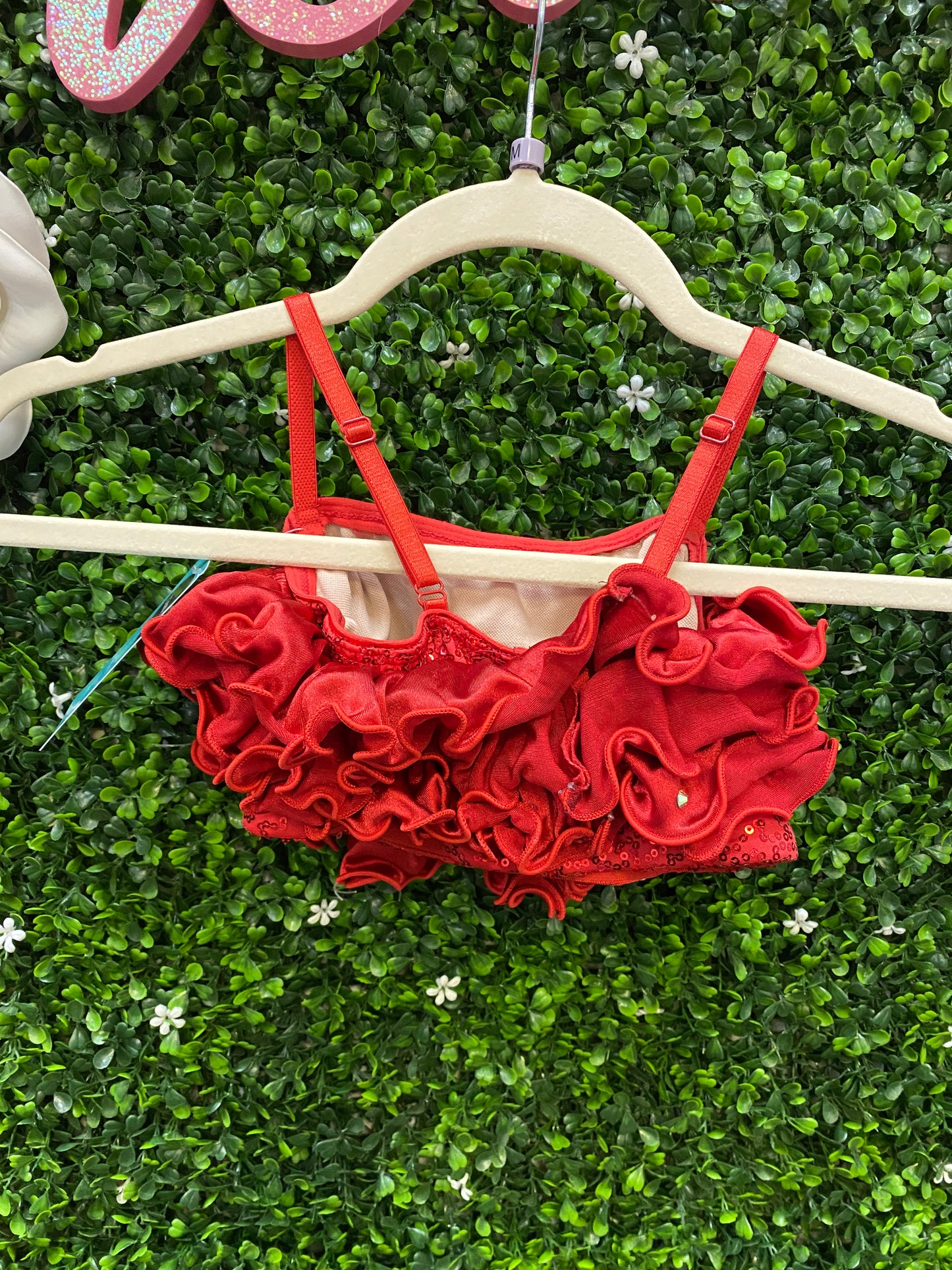 Child Medium Red Sequin Top Costume