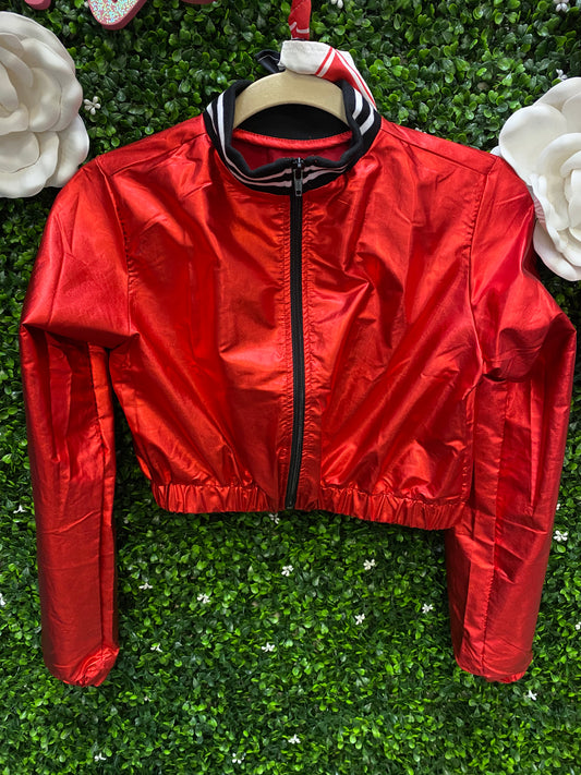 Child Large Red Crop Jacket
