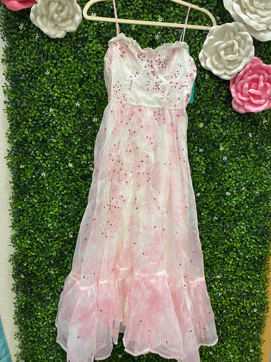 Adult X-Small Pink Floral Dress