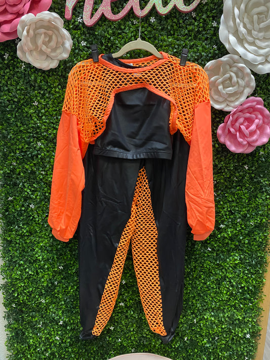 Adult Small Big Energy Orange Glow Costume