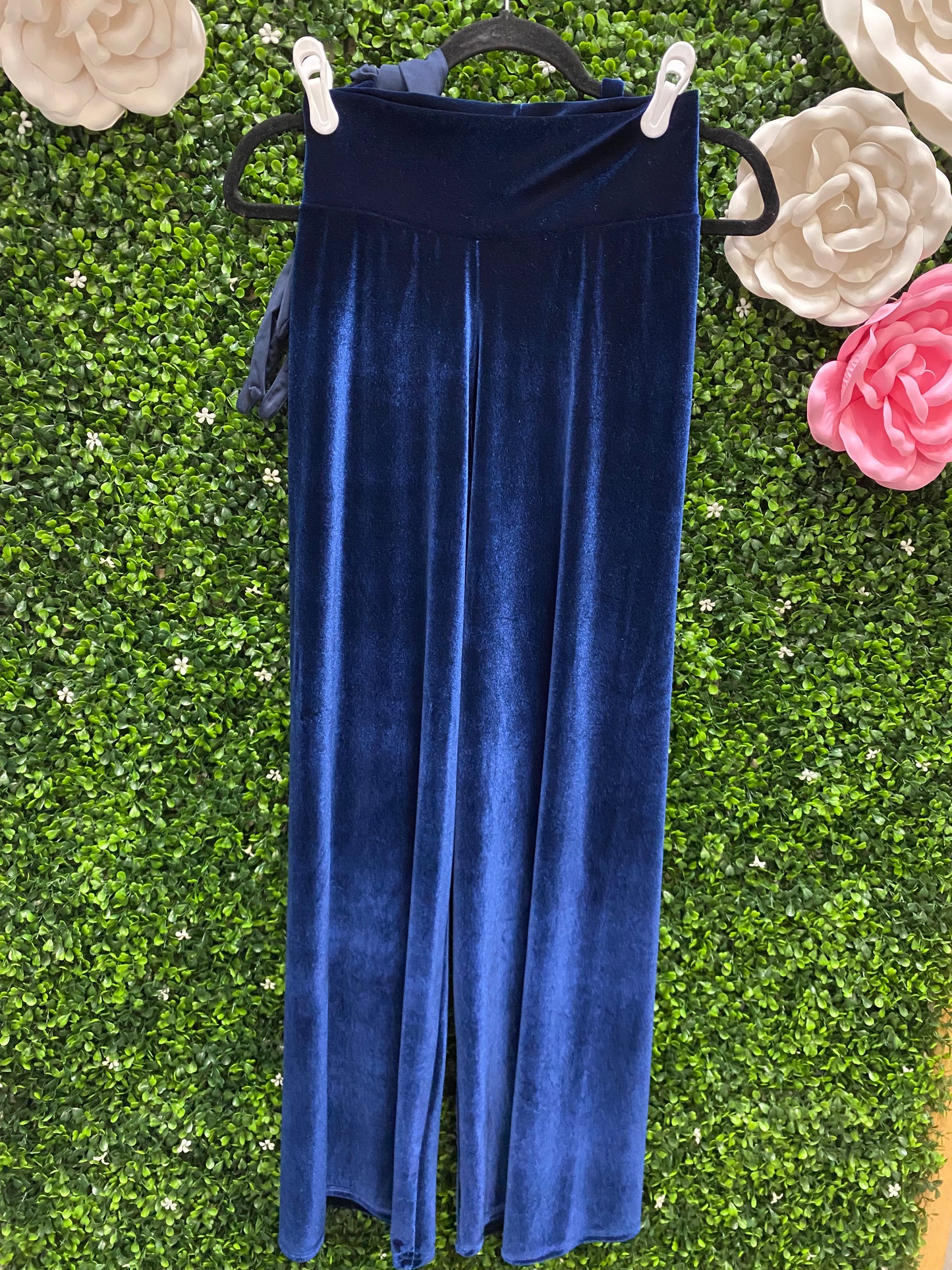 Adult Small 2 Piece Blue Velvet Costume