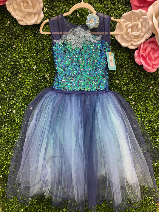 Child Intermediate Blue Navy Ballet Costume