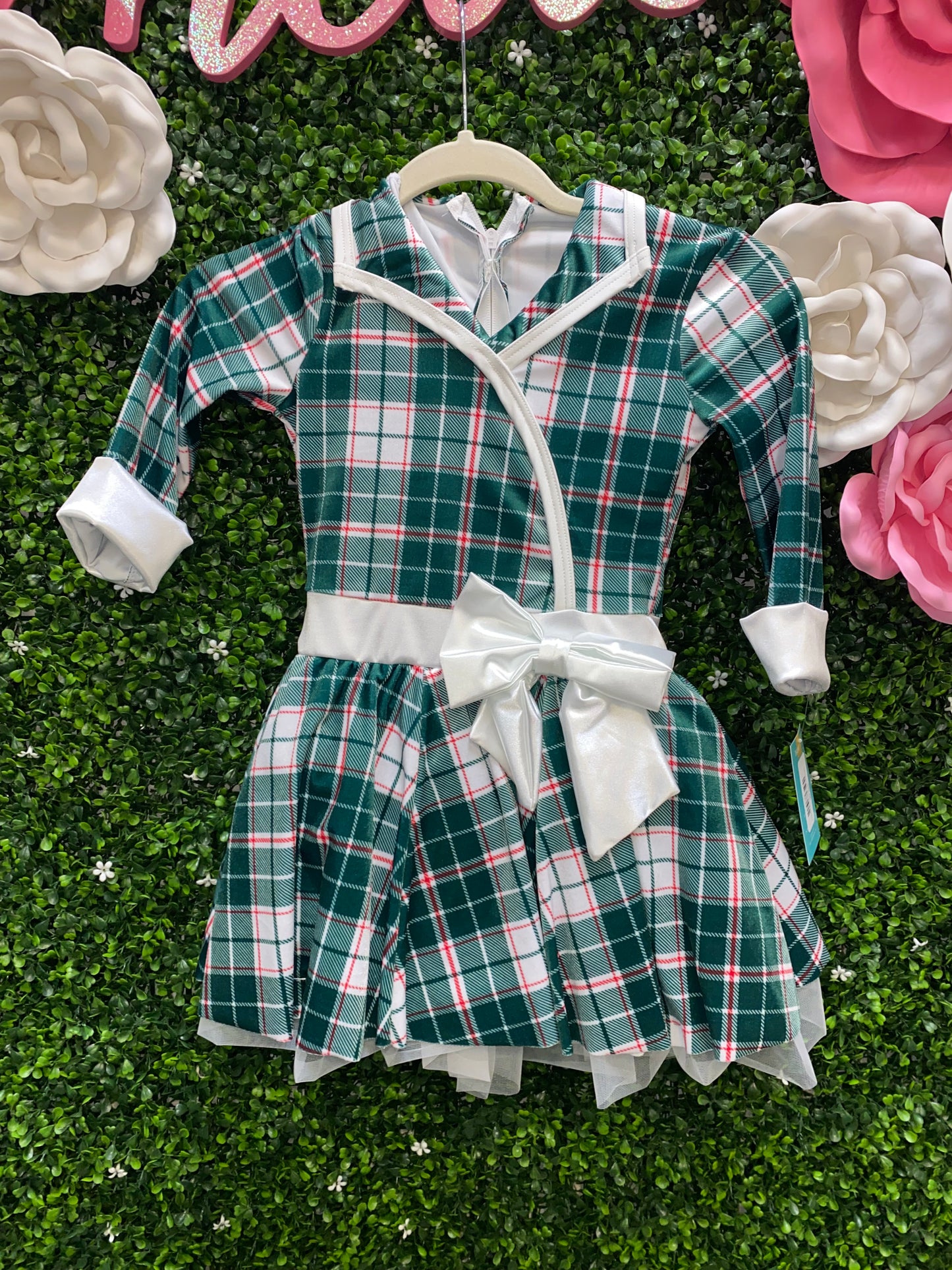 Child Intermediate Green Red Plaid Costume