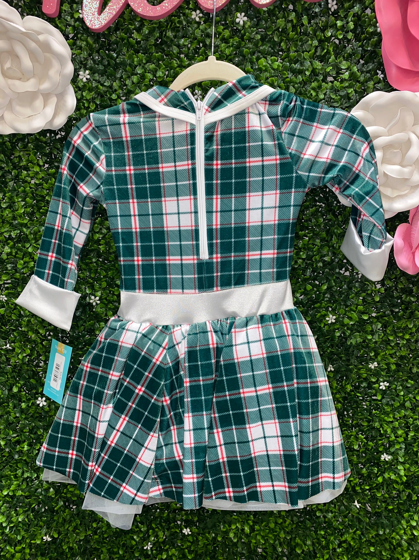 Child Intermediate Green Red Plaid Costume