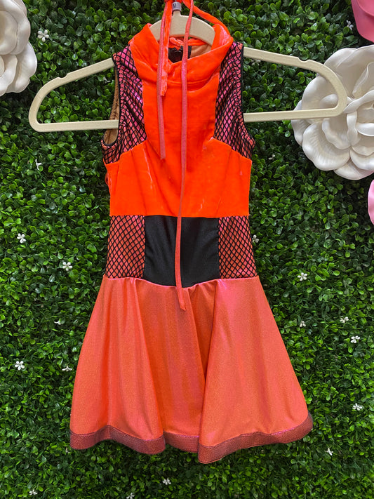 Child Medium Orange and Pink Dance Dress Costume