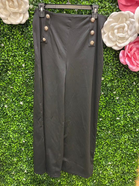 Adult Medium Black Pants with Buttons