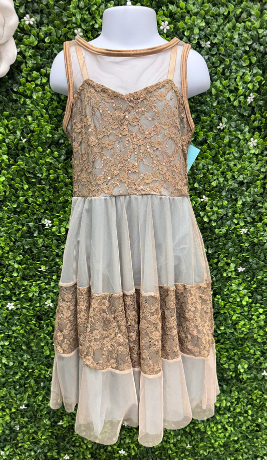 Child Small Green Tan Costume