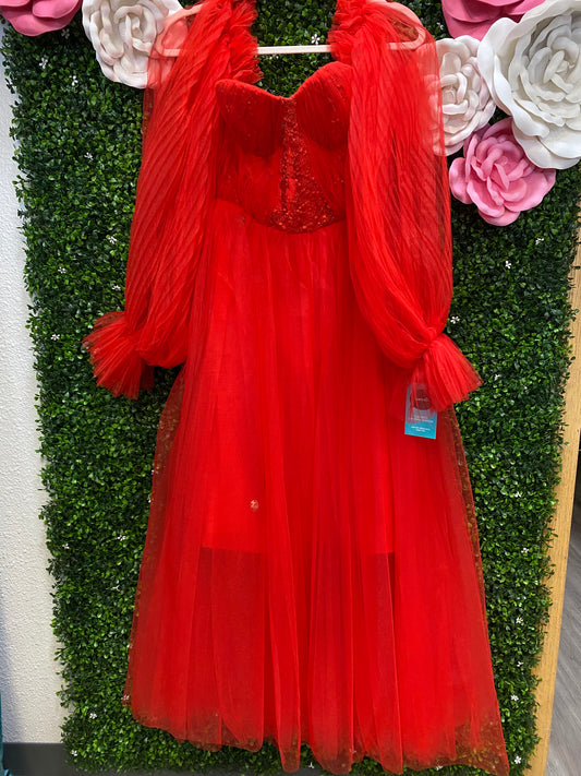 Adult Small Red Corset Tulle Costume