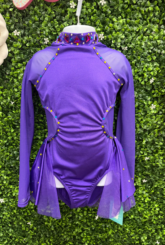 Child Small Purple Half Tulle Skirt Costume