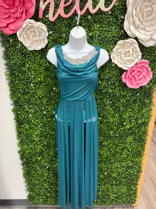 Adult Small Teal Dance Dress