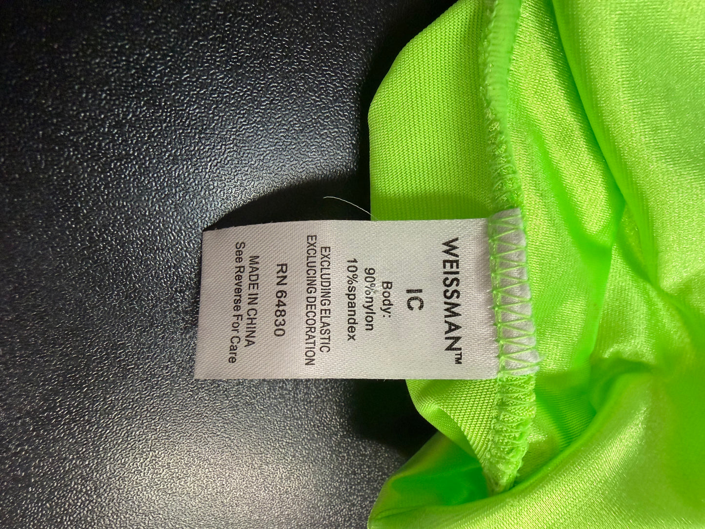 Child Intermediate Lime Green Zip Jacket Costume