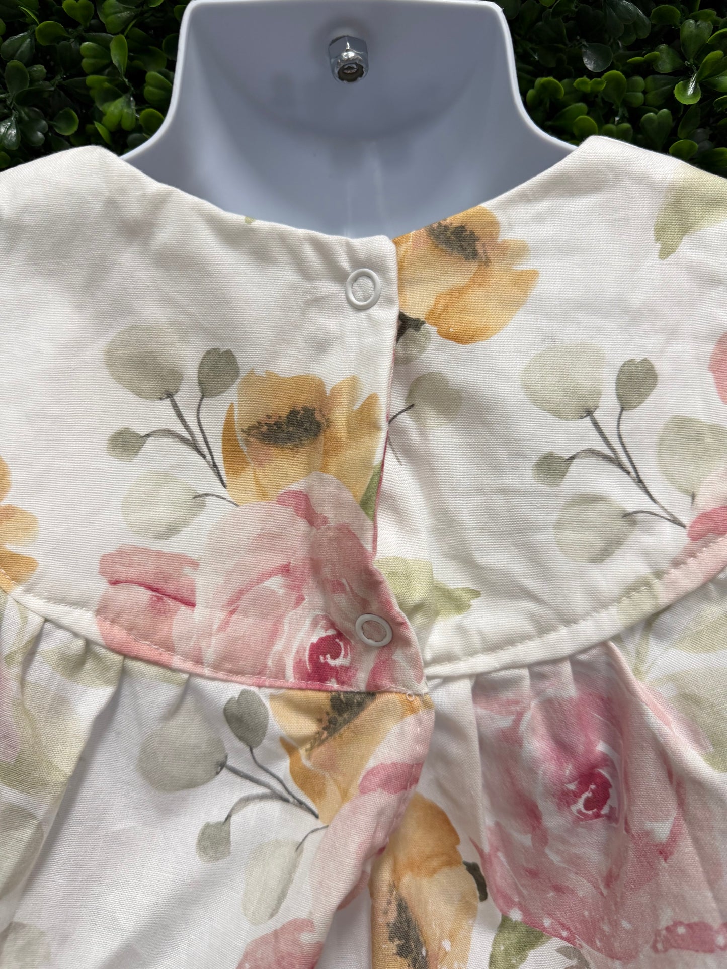 Child Medium White Floral Pajama Costume