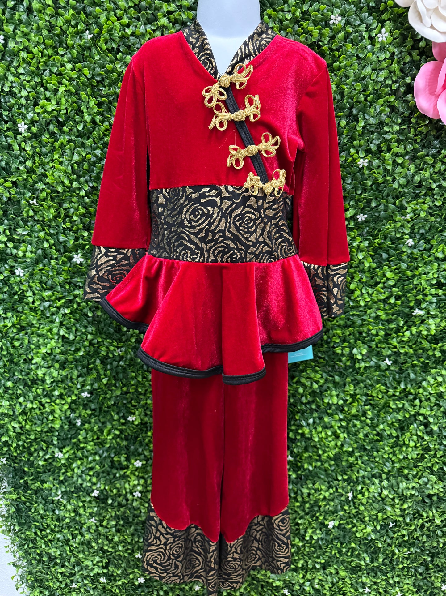 Child Medium Red Velvet Costume