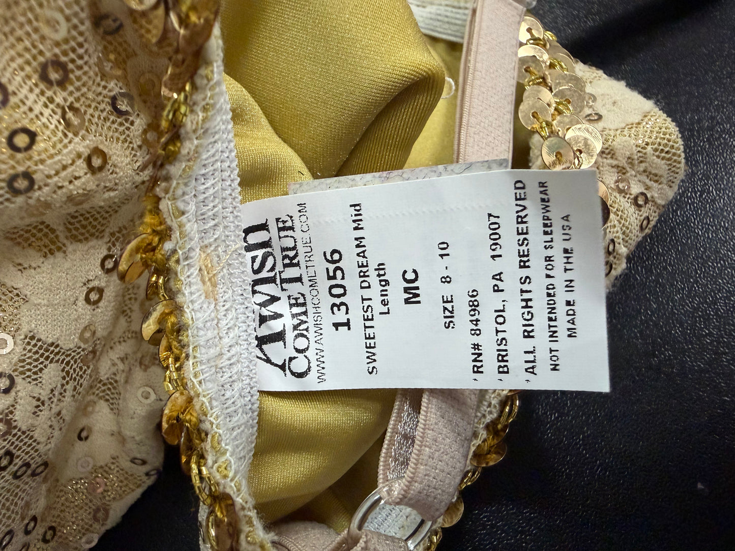 Child Medium Gold Ballet Dress