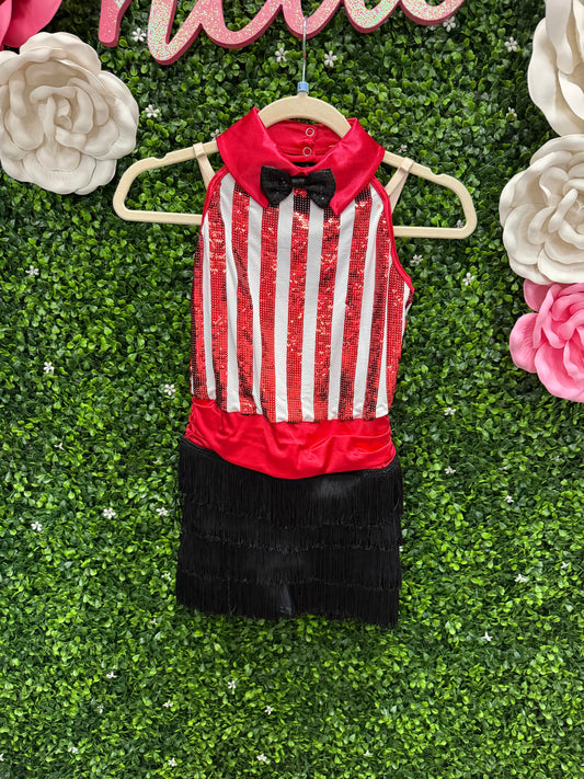 Child Large Red White Stripped Costume