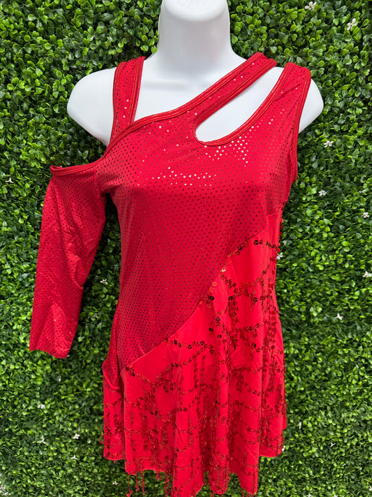 Adult Medium Red Sequin Dress