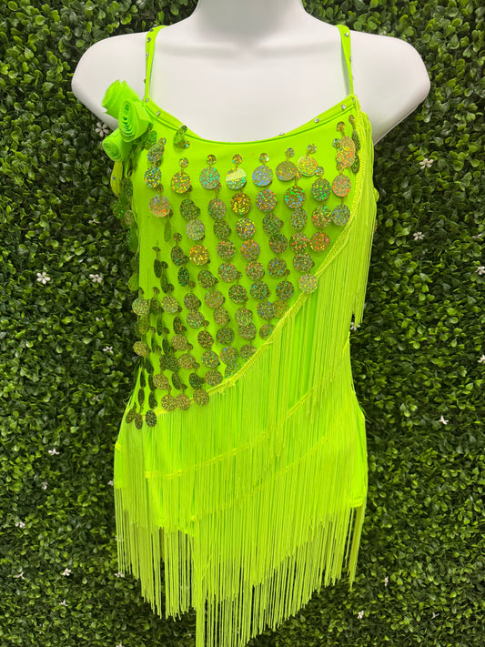 Adult Medium Green Fringe Costume