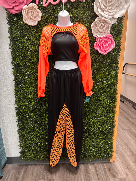 Adult Small Big Energy Orange Glow Costume
