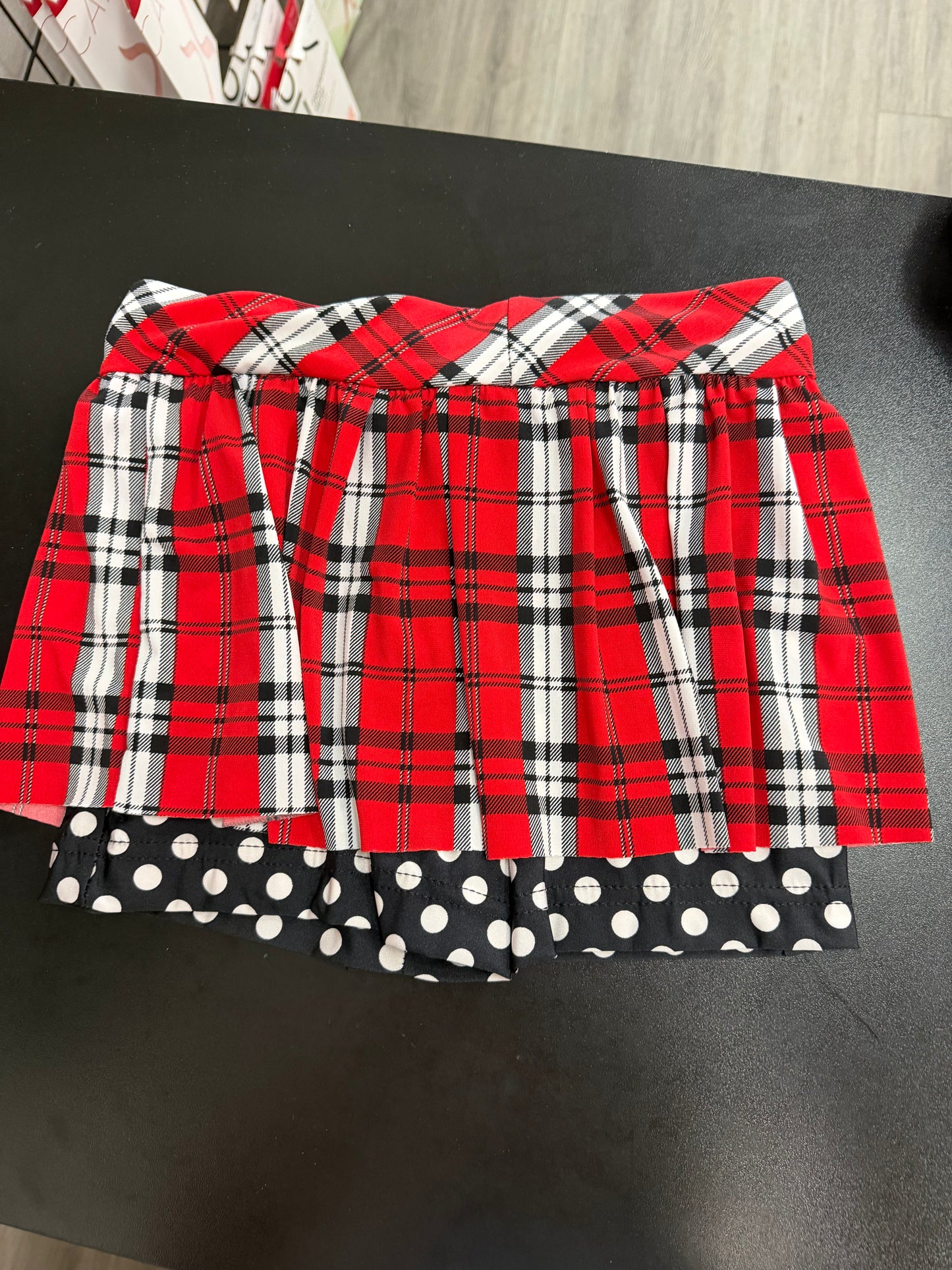 Child Large Red Plaid Two-Piece Costume
