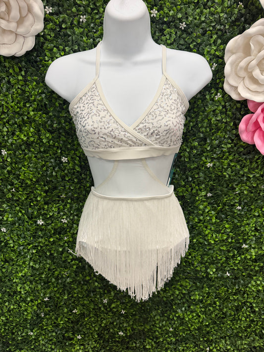 Child Large White Fringe Costume