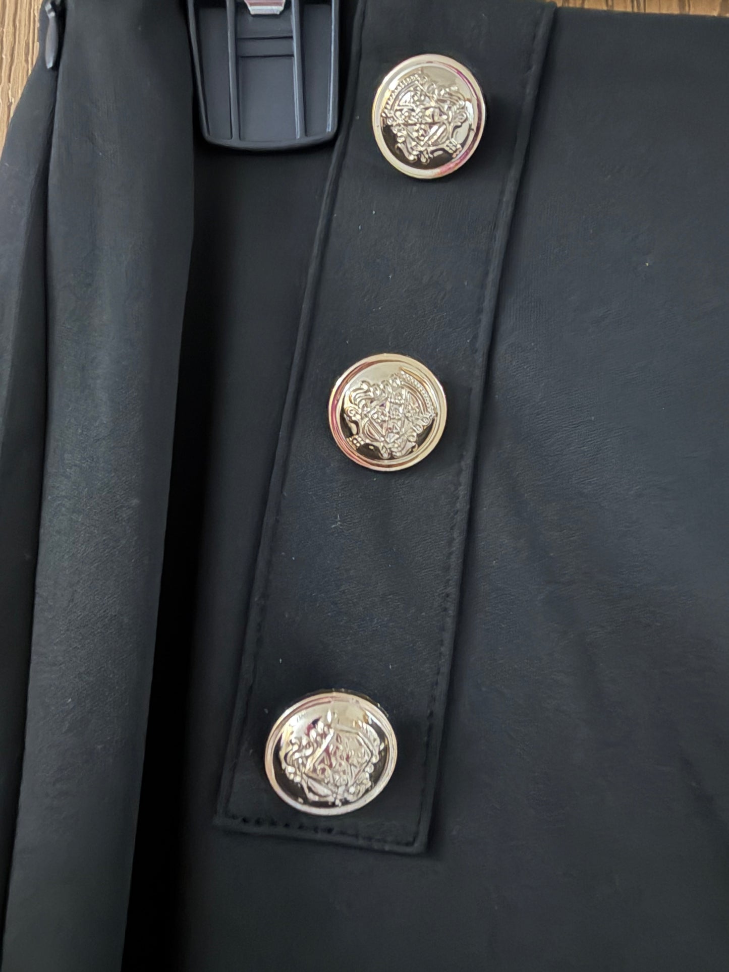 Adult Medium Black Pants with Buttons