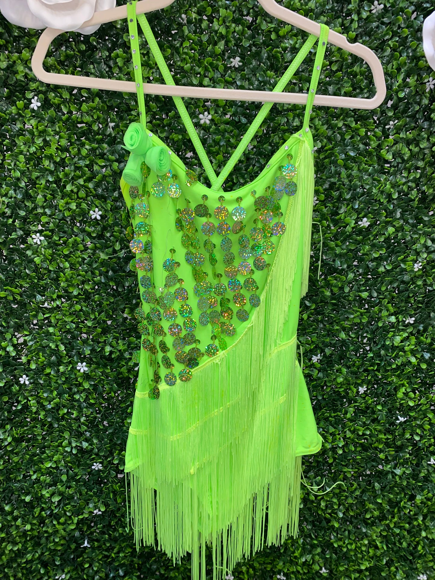 Adult Medium Green Fringe Costume