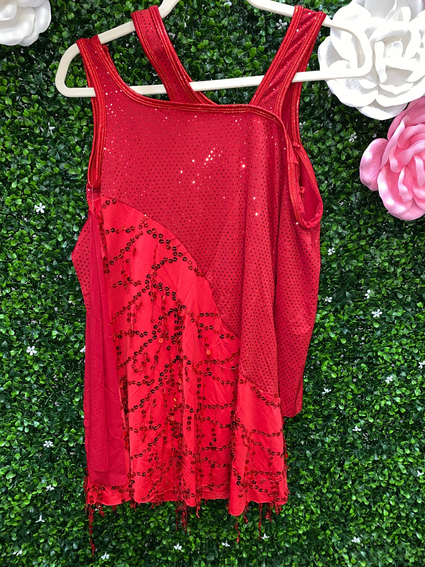 Adult Medium Red Sequin Dress