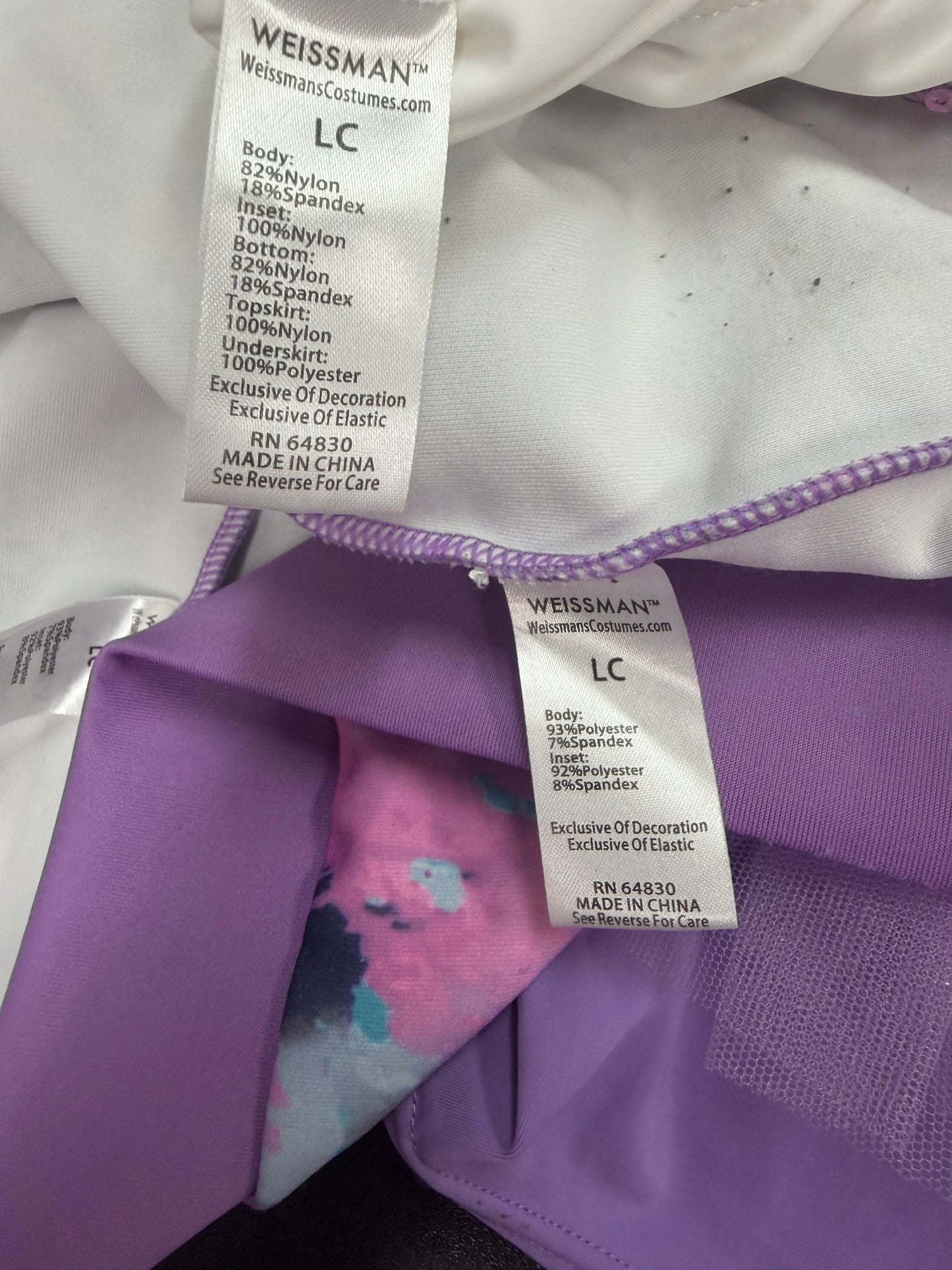Child Large Purple Sequin Tye Dye Costume