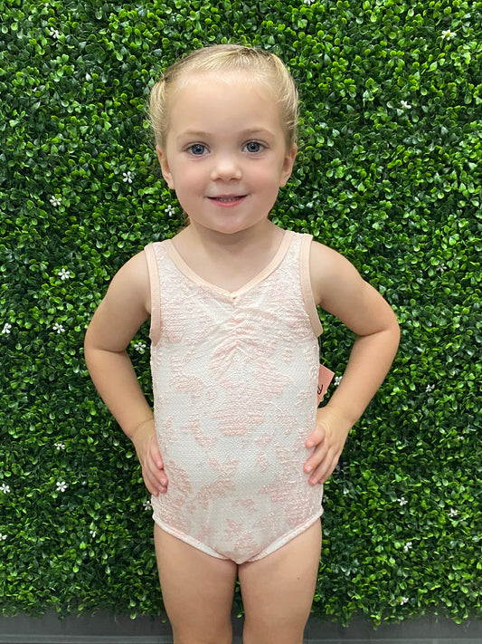 Body Wrappers Flower Mesh Tank Leotard - Child