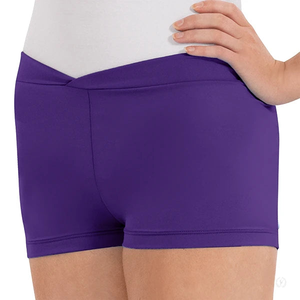Eurotard Microfiber V Front Booty Shorts - Adult
