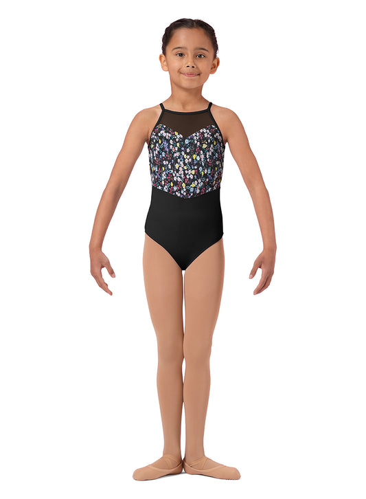 Mirella Floral Halter Leotard - Child