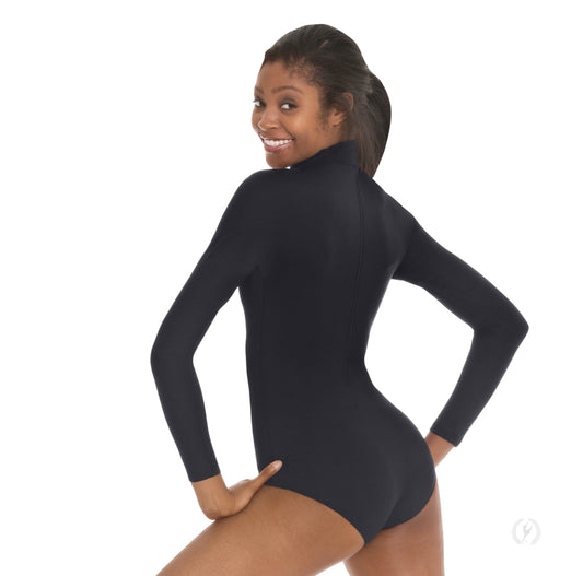 Eurotard Microfiber Zipper Back Mock Neck Leotard - Adult