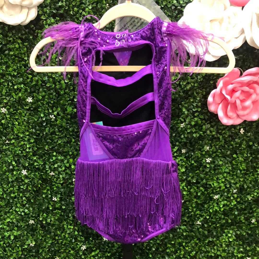 Child Intermediate Purple Fringe Sequin Costume