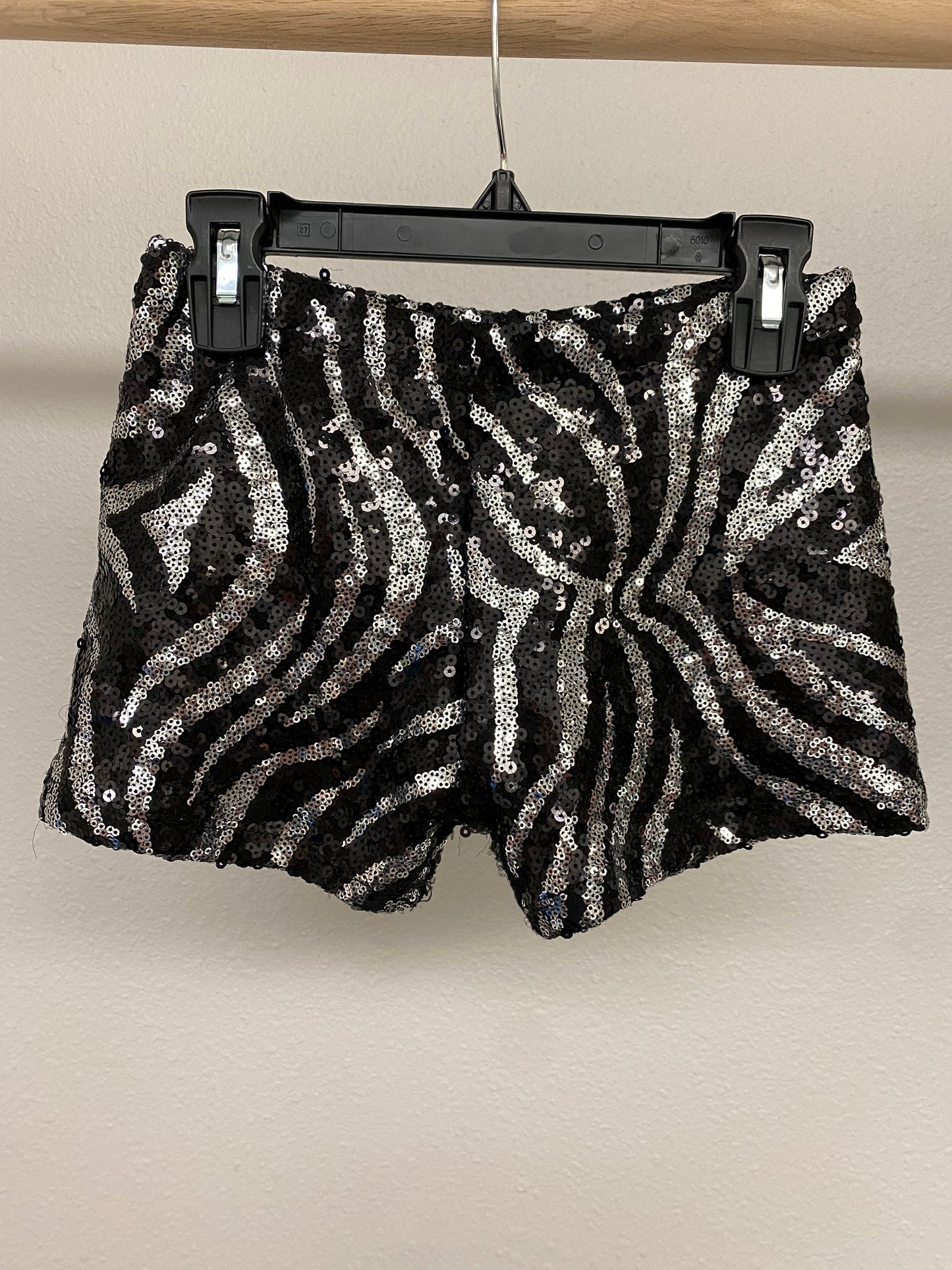 Adult Small Black Sequin Shorts