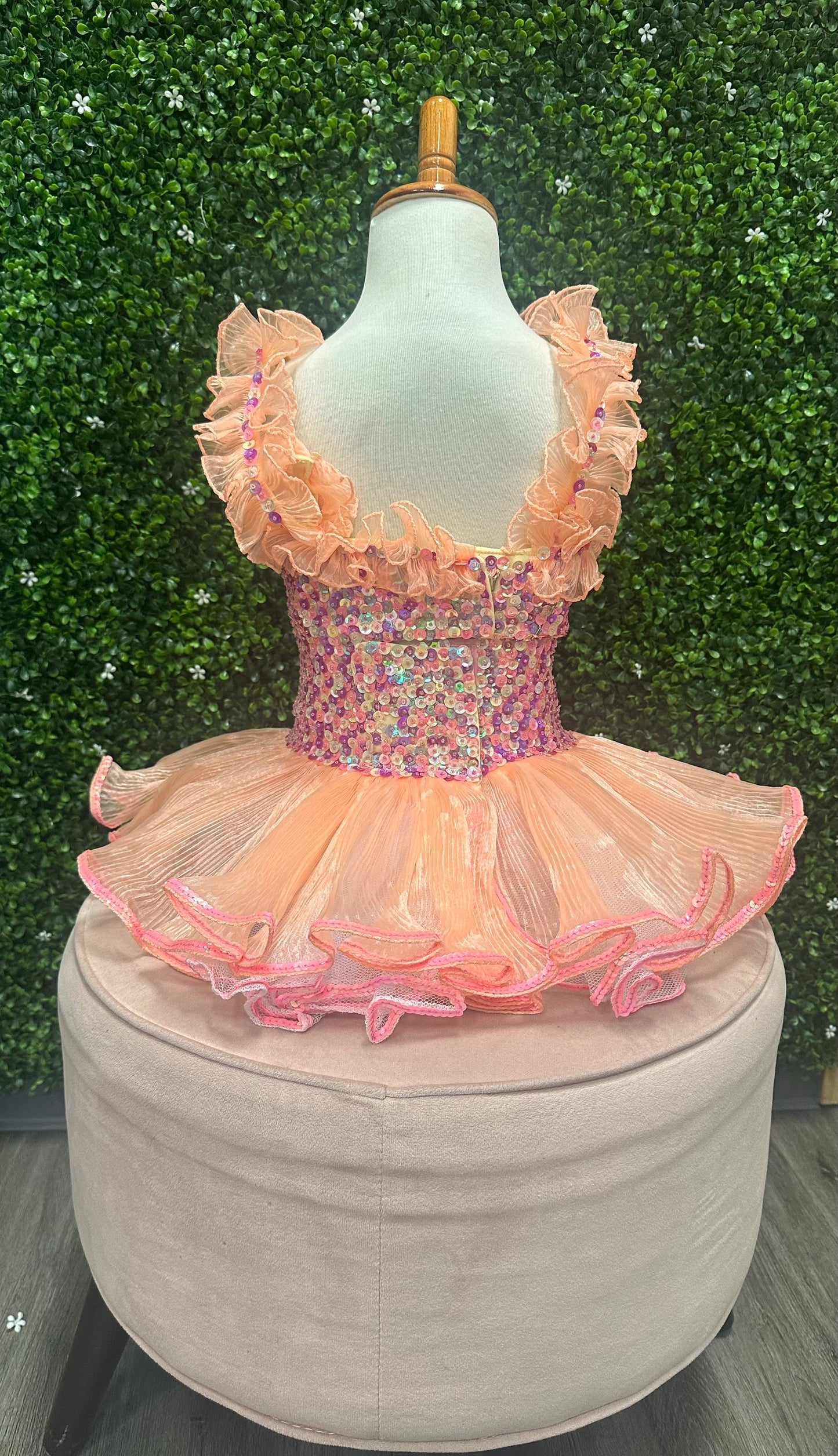 Child Medium 2 Piece Sequin Pink Costume